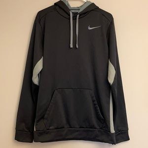Black and Grey Nike Therma-Fit Hoodie.